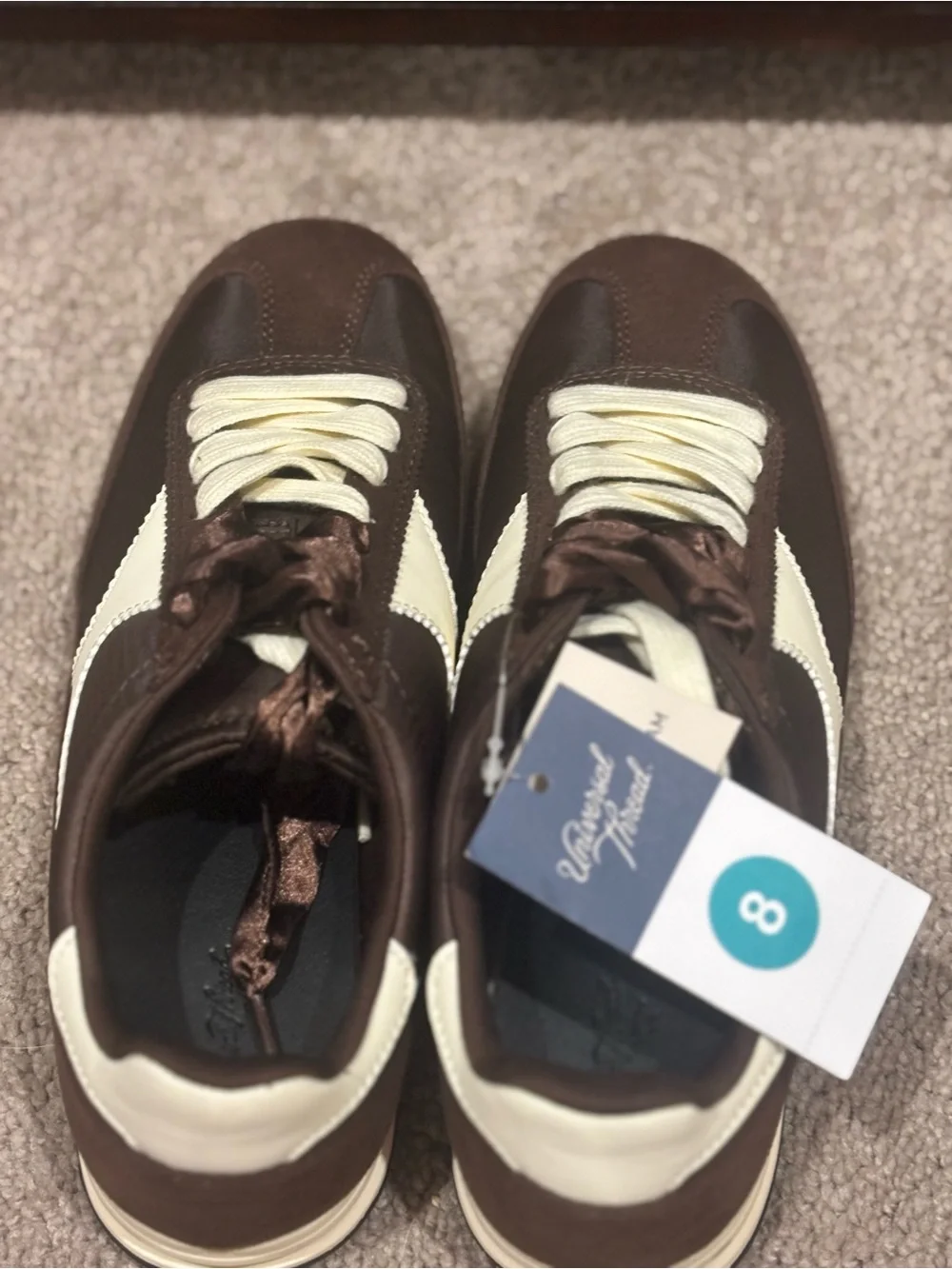 NWT Women Skylar Jogger Sneakers Memory Foam Universal Thread Brown Shoes Sz 8